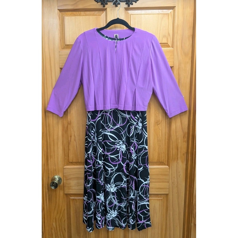 Julian Taylor New York Women's Size 10 Dress Midi 2 Piece Liquid Knit Workwear